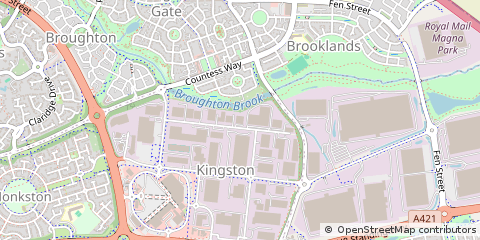 Map of Milton Keynes, Buckinghamshire