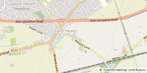 Map of Warrington, Cheshire