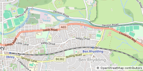 Map of Ilkley, West Yorkshire