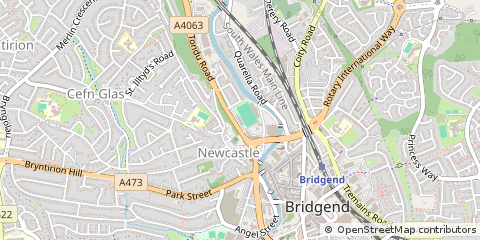 Map of Bridgend
