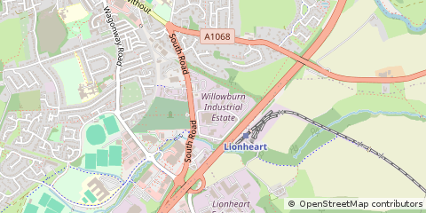 Map of Alnwick, Northumberland