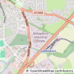 Map of Alnwick, Northumberland