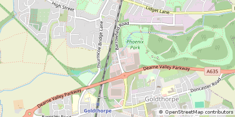 Map of Rotherham, South Yorkshire