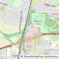 Map of Rotherham, South Yorkshire