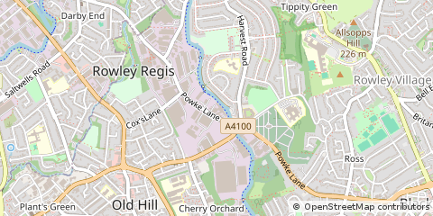 Map of West Midlands