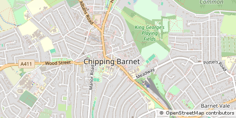 Map of Barnet, Hertfordshire