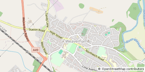Map of Northwich, Cheshire