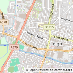 Map of Leigh, Lancashire