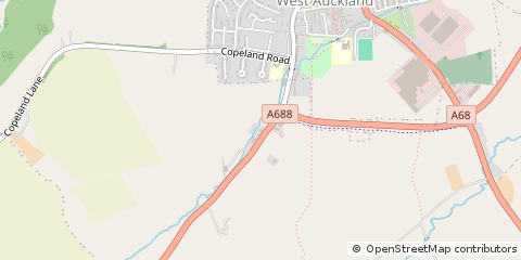 Map of Bishop Auckland, County Durham