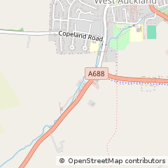 Map of Bishop Auckland, County Durham