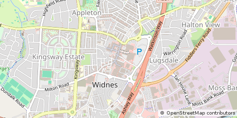Map of Widnes, Cheshire