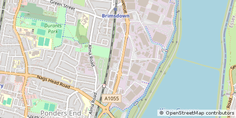Map of Enfield, Middx