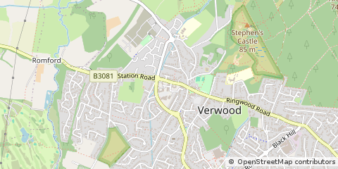Map of Verwood, Dorset