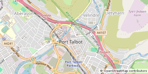 Map of Port Talbot, Neath & Port Talbot