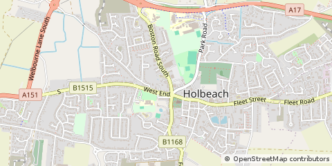 Map of Spalding, Lincolnshire