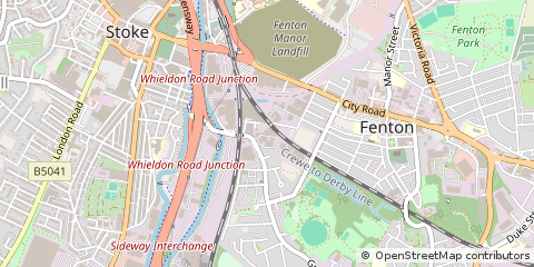 Map of Stoke-on-Trent, Staffordshire