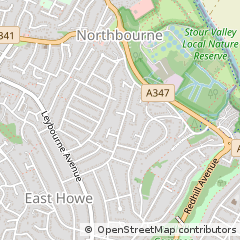 Map of Bournemouth, Dorset