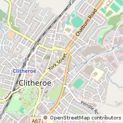 Map of Clitheroe, Lancashire