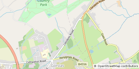 Map of NR Llanelli, Carmarthenshire