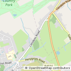 Map of NR Llanelli, Carmarthenshire