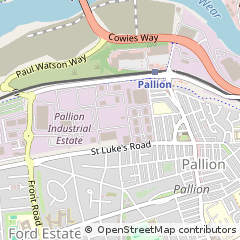 Map of Sunderland, Tyne & Wear