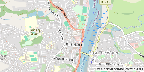 Map of Bideford, Devon