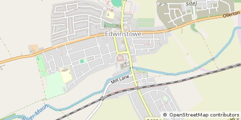 Map of Mansfield, Nottinghamshire