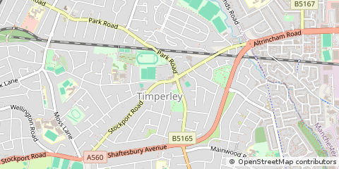 Map of Altrincham, Cheshire