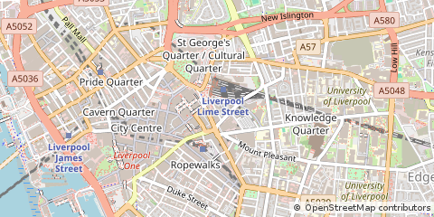 Map of Liverpool, Merseyside