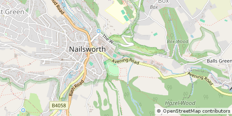 Map of Nailsworth, Stroud, Gloucestershire