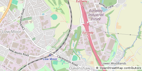 Map of Bradford, West Yorkshire