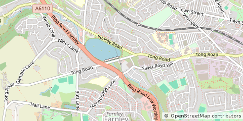 Map of Leeds, West Yorkshire
