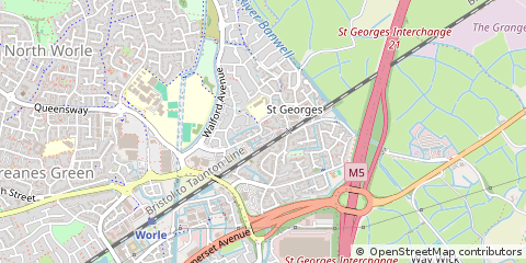 Map of Weston-Super-Mare, Somerset