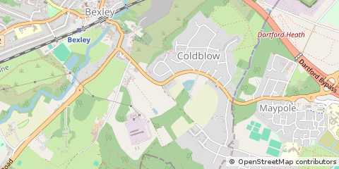 Map of Bexley, Kent