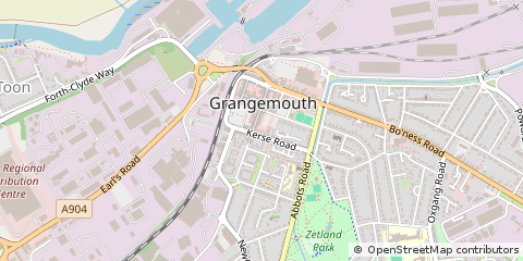 Map of Grangemouth, Stirlingshire