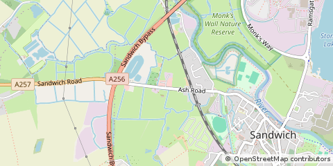 Map of Sandwich, Kent
