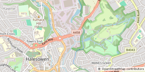 Map of Halesowen, West Midlands