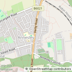 Map of Kirkby in Ashfield, Notts