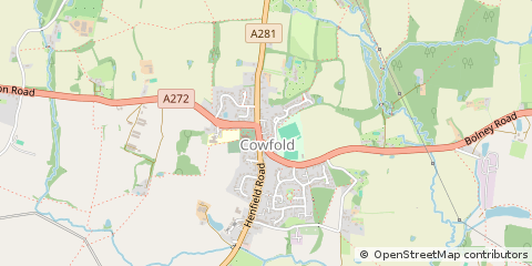 Map of Horsham, West Sussex
