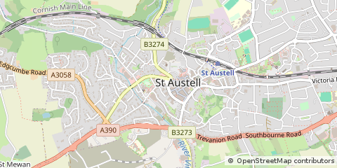 Map of ST. Austell, Cornwall