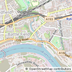 Map of Newcastle Upon Tyne, Tyne & Wear