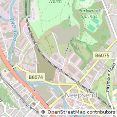 Map of Sheffield, South Yorkshire