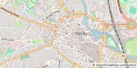 Map of Derby, Derbyshire