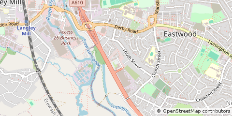 Map of Nottingham, Nottinghamshire