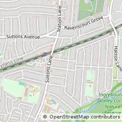 Map of Hornchurch, Essex