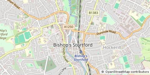 Map of Bishop's Stortford, Hertfordshire