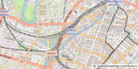 Map of Salford, Greater Manchester