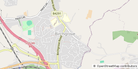 Map of Birchgrove, Swansea