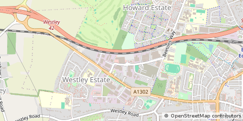 Map of Bury ST. Edmunds, Middlesex