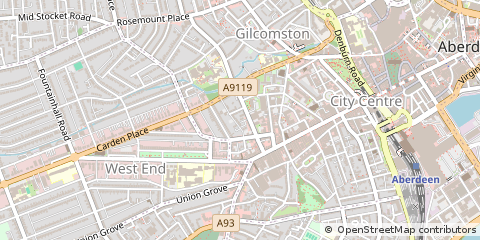 Map of Aberdeen, Aberdeenshire